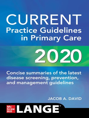 cover image of CURRENT Practice Guidelines in Primary Care 2020